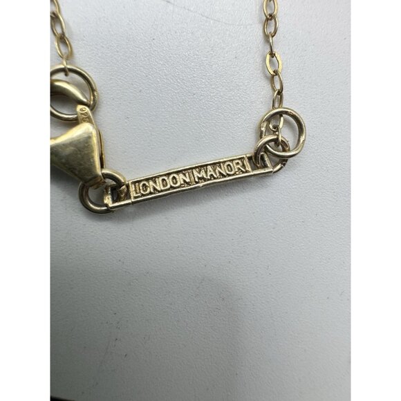 London Manori AB Cristal Chain Necklace Gold Tone Sterling Silver 925 Pretty - Picture 5 of 10